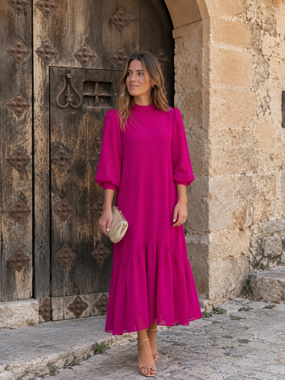 AZAHARA | VESTIDO FUCSIA