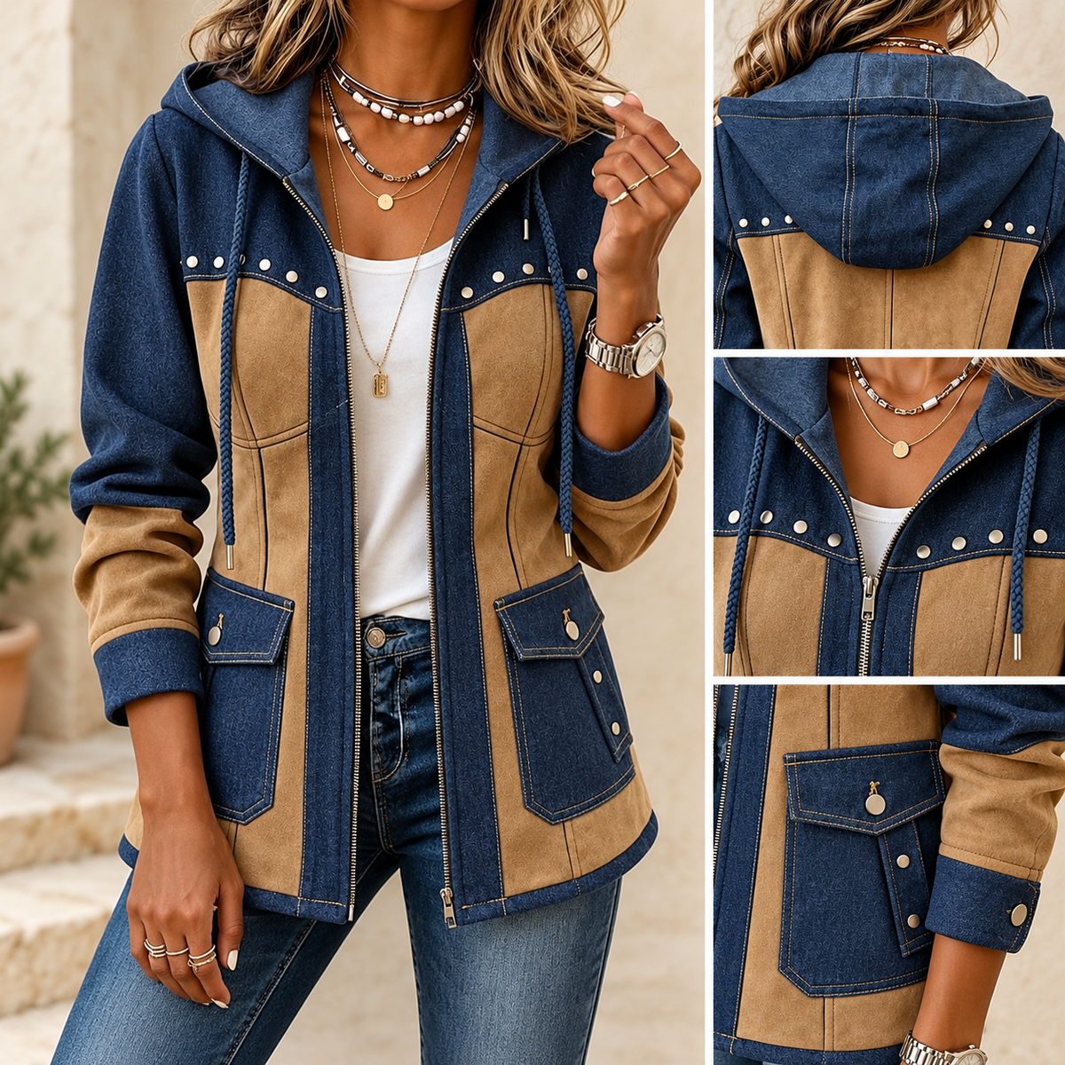 ROCÍO | CHAQUETA BICOLOR